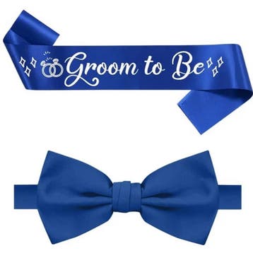 Groom to Be sjerp en dasstrik zwart met goud, Ophalen of Verzenden, Nieuw, Zwart, Accessoires