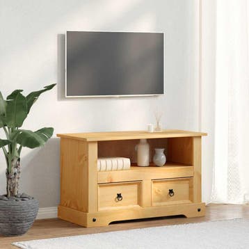 vidaXL Tv-meubel Mexicaans grenenhout Corona-stijl 91x43x56, Verzenden, Nieuw, 50 tot 100 cm, Minder dan 100 cm