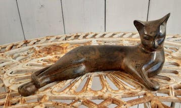 P. Chenet Foundry - Figuur - Grote Kat - 23 cm - Brons