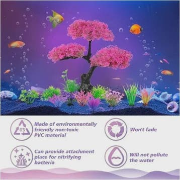 Set Kunstplanten Aquarium Decoratie - Levendige Kleuren voor, Verzenden, Nieuw