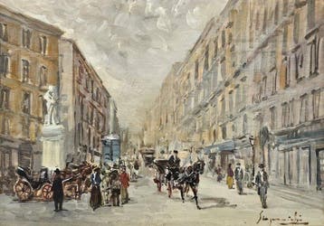 Giuseppe Scognamiglio (1901-1985) - Lungo Via Toledo a