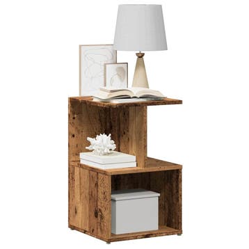 vidaXL Nachtkastjes 2 st 35x35x55 cm bewerkt hout oud, Huis en Inrichting, Minder dan 45 cm, Verzenden, Nieuw, 55 tot 70 cm