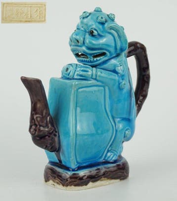 Theepot - Biscuit porselein - 19e eeuw Qing-dynastie