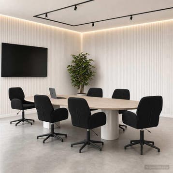 vidaXL Draaiende Bureaustoelen 6 st 54 x 55 x 90 cm Zwart, Verzenden, Nieuw