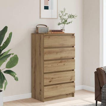 vidaXL Ladekast 60x36x103 cm bewerkt hout artisanaal, Minder dan 50 cm, Verzenden, 100 tot 150 cm, Nieuw
