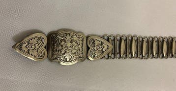 Zilveren riem Khmer kunst - Zilver - khmer - Cambodja -, Antiek en Kunst