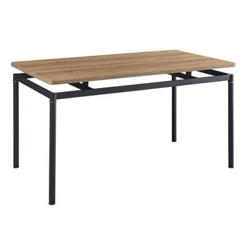 Eetkamerset Hemnes en Köfering 5-delig eikenkleurig en beige, Huis en Inrichting, Tafels | Eettafels, Verzenden, Nieuw