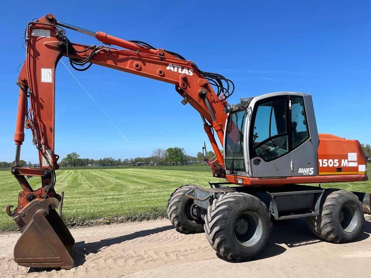 Veiling: Wielgraafmachine Atlas 1505 Diesel 2004, Zakelijke goederen, Machines en Bouw | Kranen en Graafmachines, Graafmachine