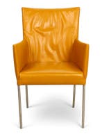 Bert Plantagie Arc stoel, geel leder, Overige plaatsen, Ophalen of Verzenden, Gebruikt, Stoel