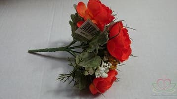 Bruidsmeisjesboeket Ranonkel Zijden frost Oranje, Ophalen of Verzenden, Nieuw
