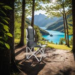 Kampeerstoel gestoffeerd - grijs, Set van 4, Caravans en Kamperen, Kampeeraccessoires, Verzenden, Nieuw