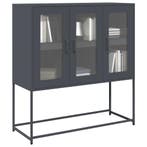 vidaXL Dressoir 100,5x39x107 cm koudgewalst staal, Verzenden, Nieuw, Metaal