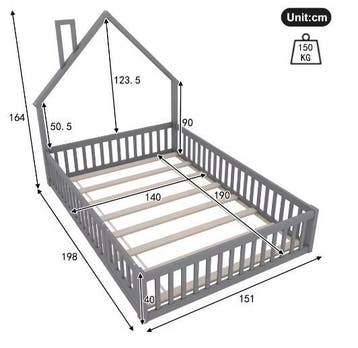 Gestoffeerd Kinderbed 140x190 cm – Open Haard Design, Kinderen en Baby's, Kinderkamer | Bedden, Verzenden, Nieuw