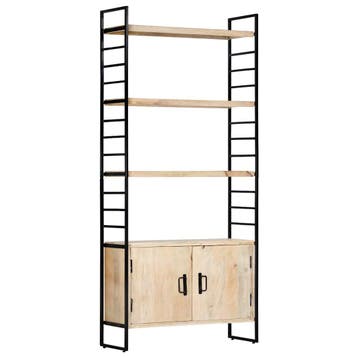 vidaXL Boekenkast met 4 schappen 80x30x180 cm massief, Huis en Inrichting, Minder dan 50 cm, Verzenden, Nieuw, 150 tot 200 cm