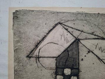 Anton Heyboer (1924-2005) - Abstracte geometrische ets