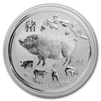 Lunar II - Year of the Pig - 5 oz 2019, Verzenden, Losse munt, Zilver