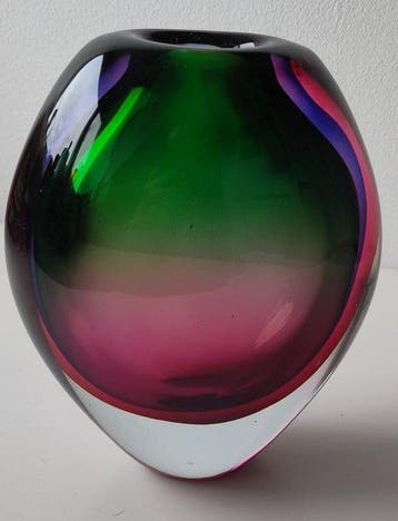 Orrefors - Erika Lagerbielke - Vaas - Glas - Rosebud-serie, Antiek en Kunst