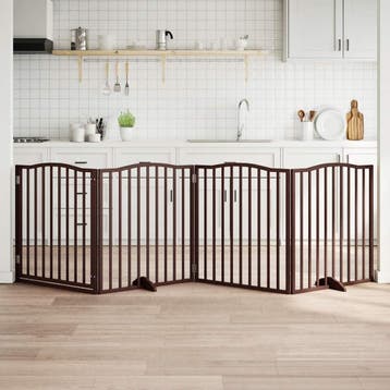 vidaXL Hondenhek inklapbaar 4 panelen 320cm populierenhout, Dieren en Toebehoren, Verzenden, Nieuw