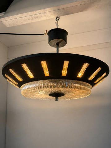 Plafondlamp - Metaal, Glas