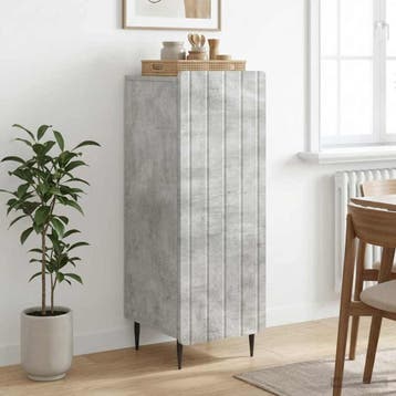 vidaXL Dressoir Betongrijs 34,5 x 33 x 92 cm Bewerkt hout, Verzenden, Nieuw, Overige houtsoorten, Minder dan 50 cm