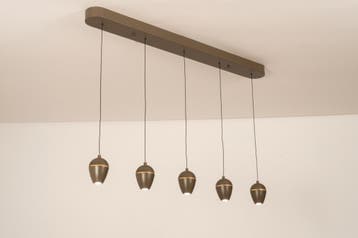 Rietveld Hanglampen - Bruin - Metaal, Aluminium, Huis en Inrichting, Lampen | Hanglampen, Verzenden, Nieuw