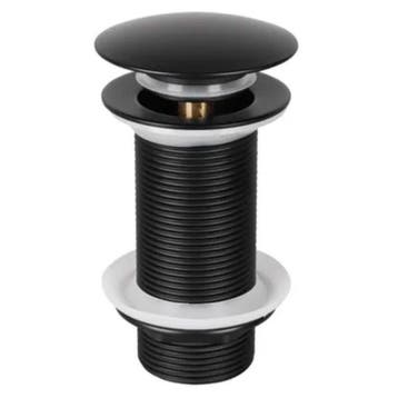 Click waste plug/afvoerplug voor fontein/waskom - mat zwart, Verzenden, Nieuw