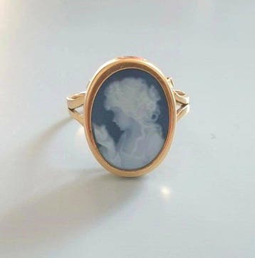 Ring - 18 karaat Geel goud - 18 karaat goud camee ring, Nieuw