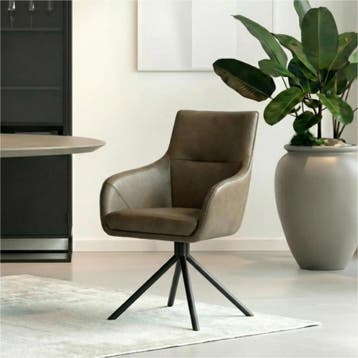 Set van 8 Leren draaibare eetkamerstoelen Fancy - Granada, Ophalen of Verzenden, Nieuw, Leer