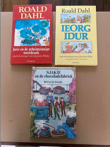 3 Hardcover Klassiekers - Roald Dahl - oude vintage uitgaves, Verzenden, Zo goed als nieuw, Fictie algemeen