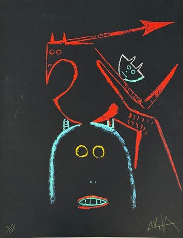 Wifredo Lam (1902-1982) - Sans titre - Chile 11 septembre -