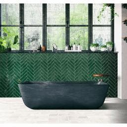 Wandtegel Gazzini Harmony Jade Handvorm Groen Glans 7,5x30, Doe-het-zelf en Verbouw, Nieuw, 20 tot 40 cm, 10 m² of meer, Wandtegels
