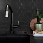 Zelfklevende Mozaïek Tegel - Afimera Midnight Black Hexagon, Ophalen of Verzenden, Nieuw