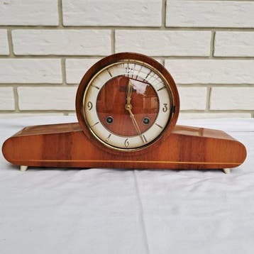 Tafel/bureauklokken - Kieninger Schwebegang - Hout, Messing,, Antiek en Kunst