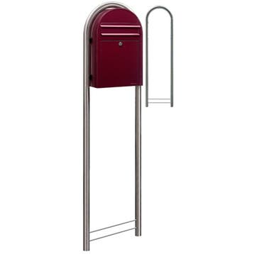Bobi Classic wandbrievenbus staal - bordeauxrood, Tuin en Terras, Verzenden, Nieuw