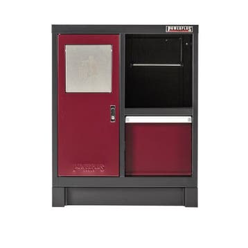Werkplaatskast donkerrood met afvalbak 72 x 57 x 90 cm, Ophalen of Verzenden, Nieuw