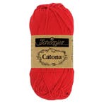 Scheepjes Catona 25g - 115 Hot Red - Haakgaren / Breigaren, Ophalen of Verzenden, Nieuw, Breien of Haken, Wol of Garen
