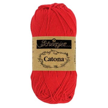 Scheepjes Catona 25g - 115 Hot Red - Haakgaren / Breigaren, Hobby en Vrije tijd, Breien en Haken, Ophalen of Verzenden, Nieuw