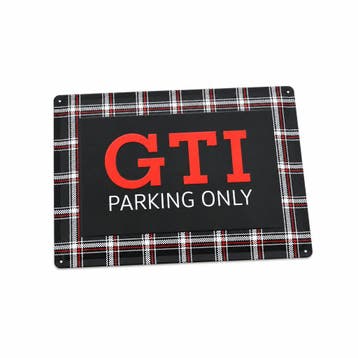 Originele blikken bord gti parking only, Ophalen of Verzenden, Nieuw