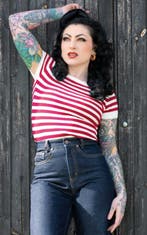 Rumble 59, Striped Sweater The Red Stripes, Kleding | Dames, Verzenden, Nieuw
