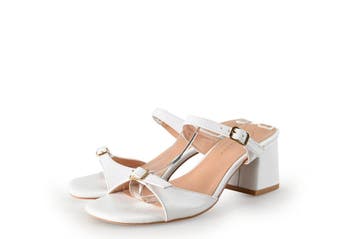 Joyceline Sleehakken in maat 37 Wit, Kleding | Dames, Verzenden, Wit, Zo goed als nieuw, Schoenen met hoge hakken