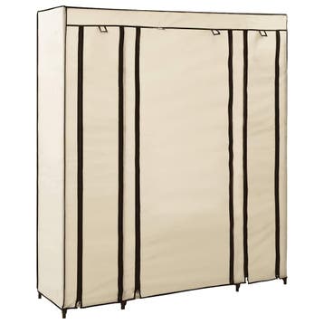vidaXL Kledingkast met vakken en stangen 150x45x176 cm stof, Huis en Inrichting, Kasten | Kledingkasten, Verzenden, Nieuw