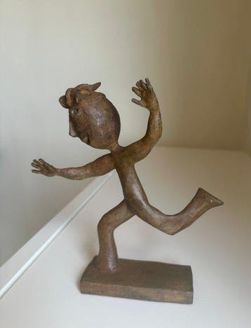 Ripollés (1932) - sculptuur, Chico corriendo - 19 cm - Brons