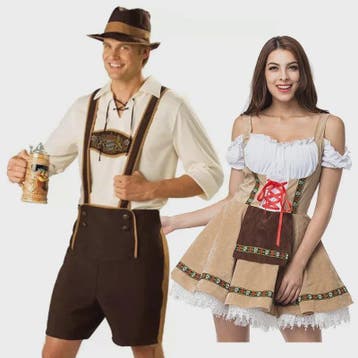 Oktoberfest Koppel Kostuum: Authentieke Lederhosen & Dirndl, Verzenden, Nieuw