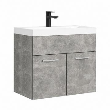 Badkamermeubel Montreal Set 01 60 x 35 cm Grijs Badmeubel, Verzenden, Nieuw, Wastafelkast