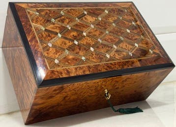 Kist - Palissander, Thuya, Satijnhout, Antiek en Kunst, Curiosa en Brocante