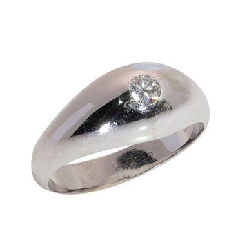 Ring - 18 karaat Witgoud - Diamant - Vintage NOS uit de, Nieuw