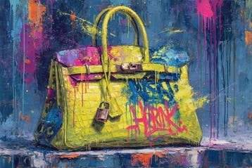Iconica - The Yellow Hermes Icon - Unique 1/1 XXL (100x150, Antiek en Kunst