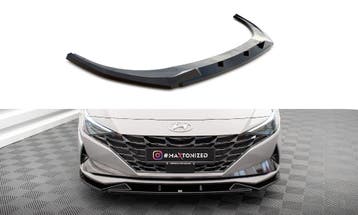 Voorspoiler Hyundai Elantra 2020 - 2023 Maxton Glans Zwart, Ophalen of Verzenden, Nieuw