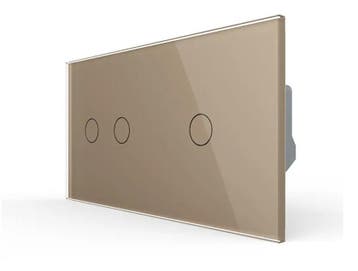 Livolo Touchscreen Lichtknop – Wit | 2+1 | LED Dimmer, Ophalen of Verzenden, Nieuw, Schakelaar