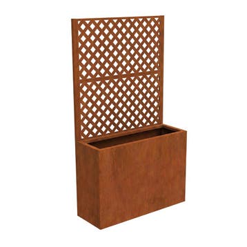 Tuinscherm Malja met plantenbak 146x83x31 cm patina casa.pro, Tuin en Terras, Tuinschermen, Verzenden, Nieuw